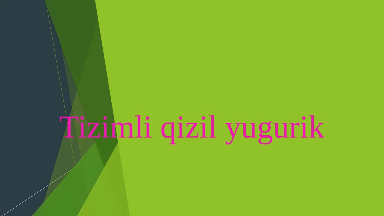Tizimli qizil yugurik 1