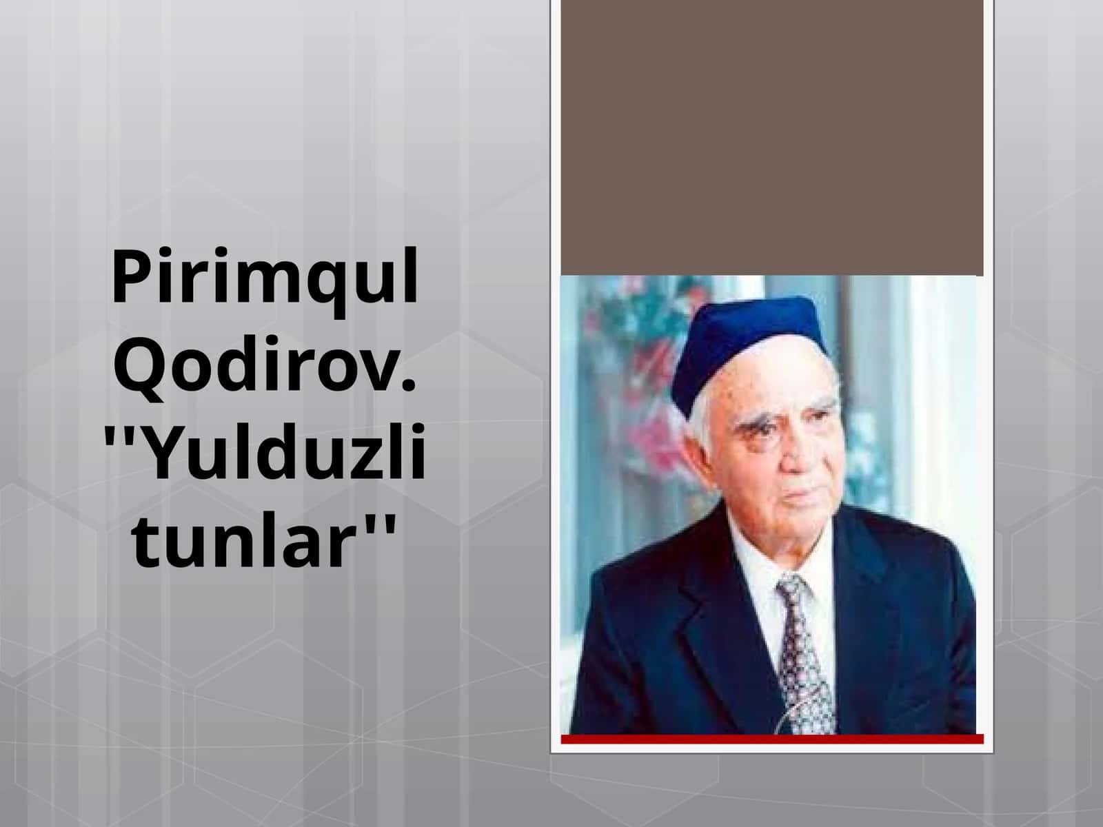 Primqul Qodirov "Yulduzli tunlar" (slayd) 1