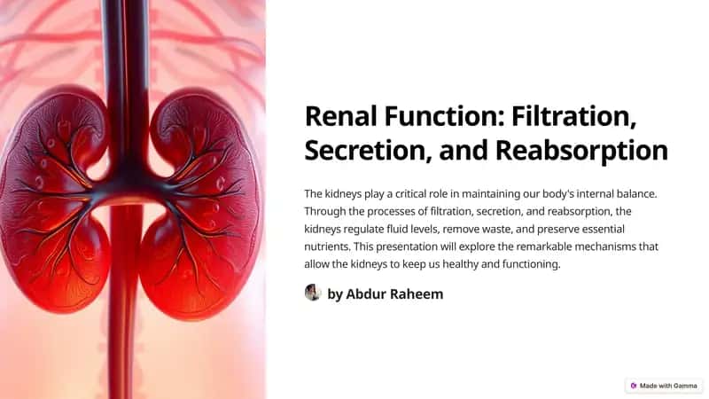 Introduction to the Kidneys and Nephrons 1