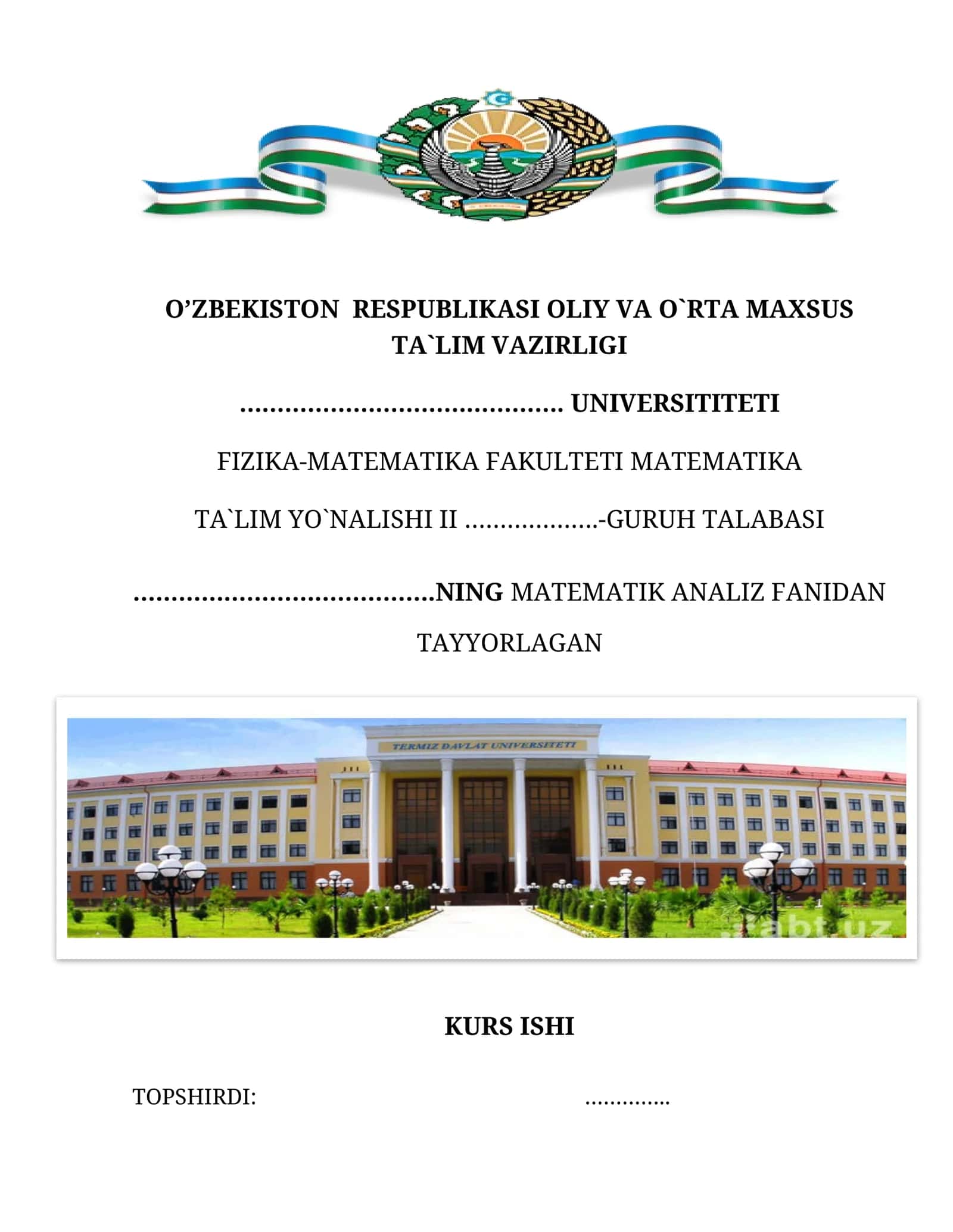 Maydon nazariyasi elementlari 1