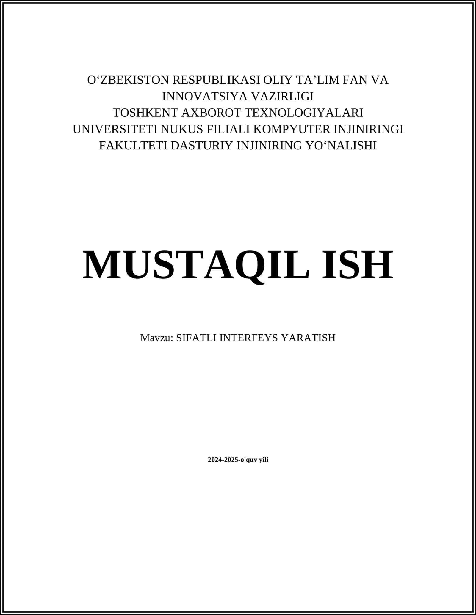 SIFATLI INTERFEYS YARATISH 1