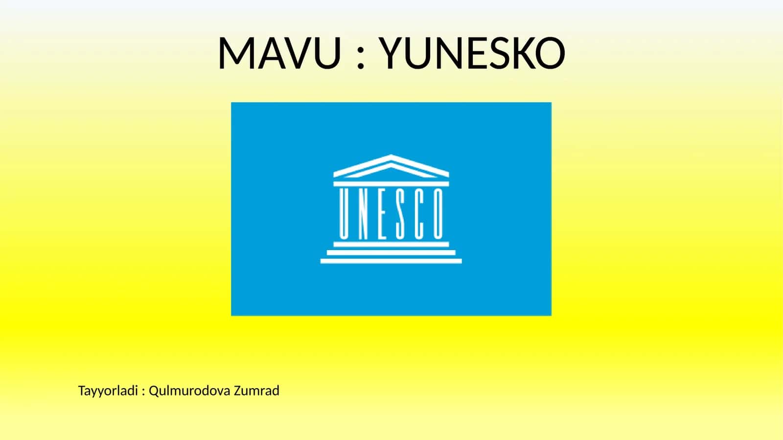 YUNESKO 1