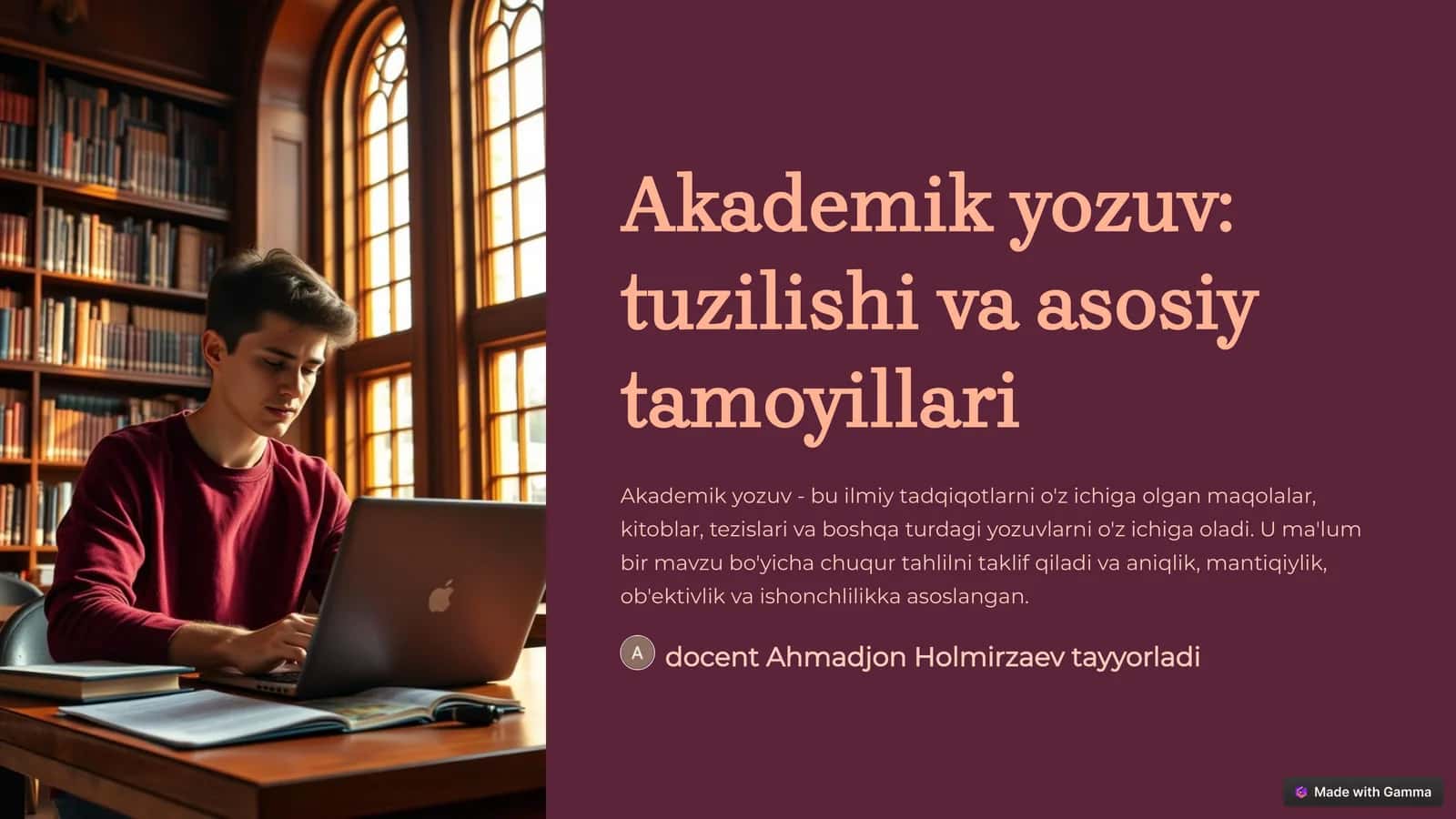 Akademik yozuv: tuzilishi va asosiy tamoyillari 1