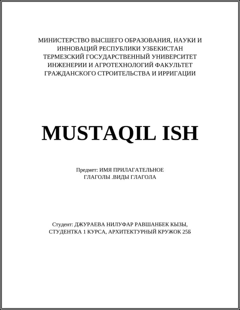 ИМЯ ПРИЛАГАТЕЛЬНОЕ 1