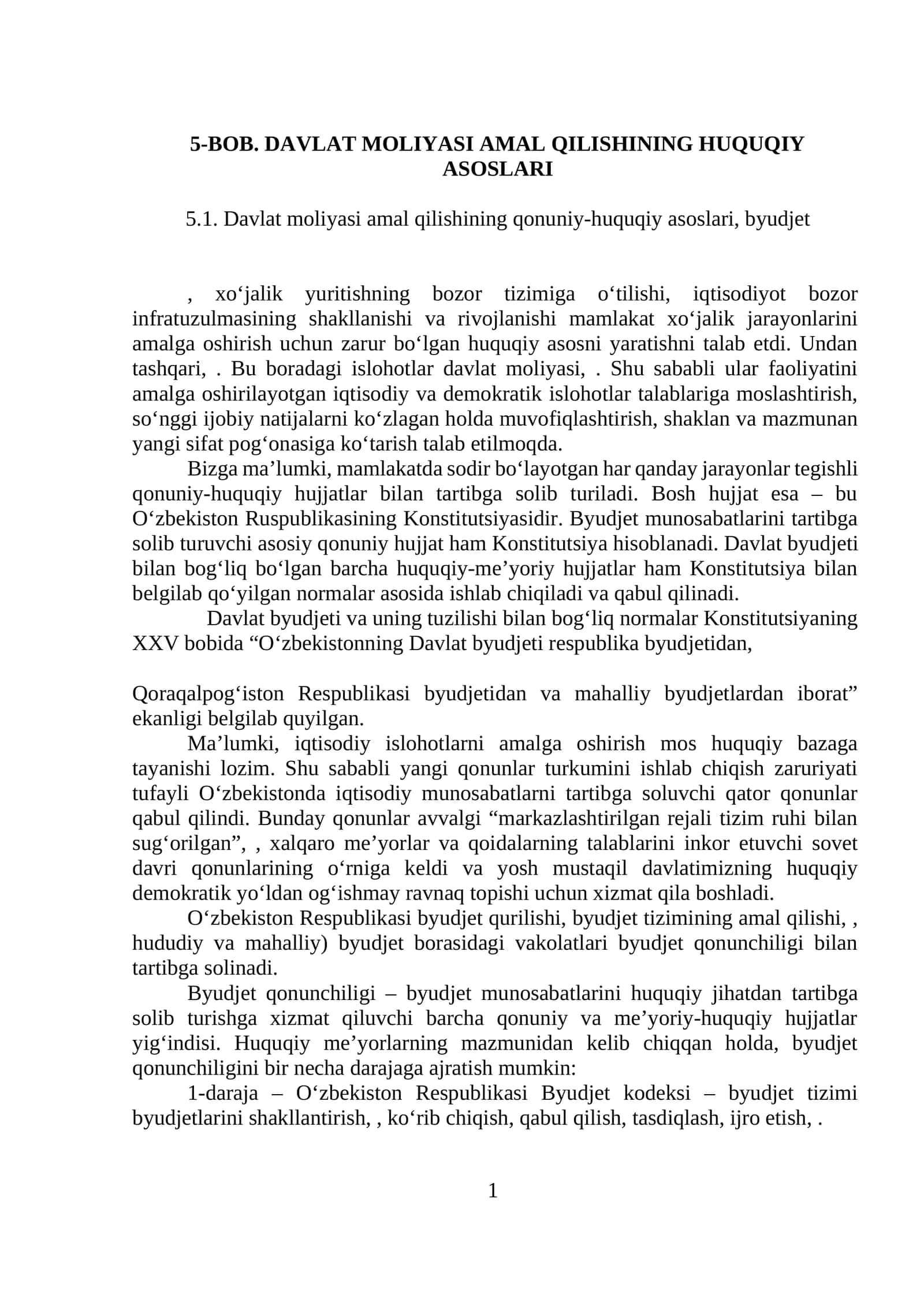 BOB. DAVLAT MOLIYASI AMAL QILISHINING HUQUQIY ASOSLARI 1