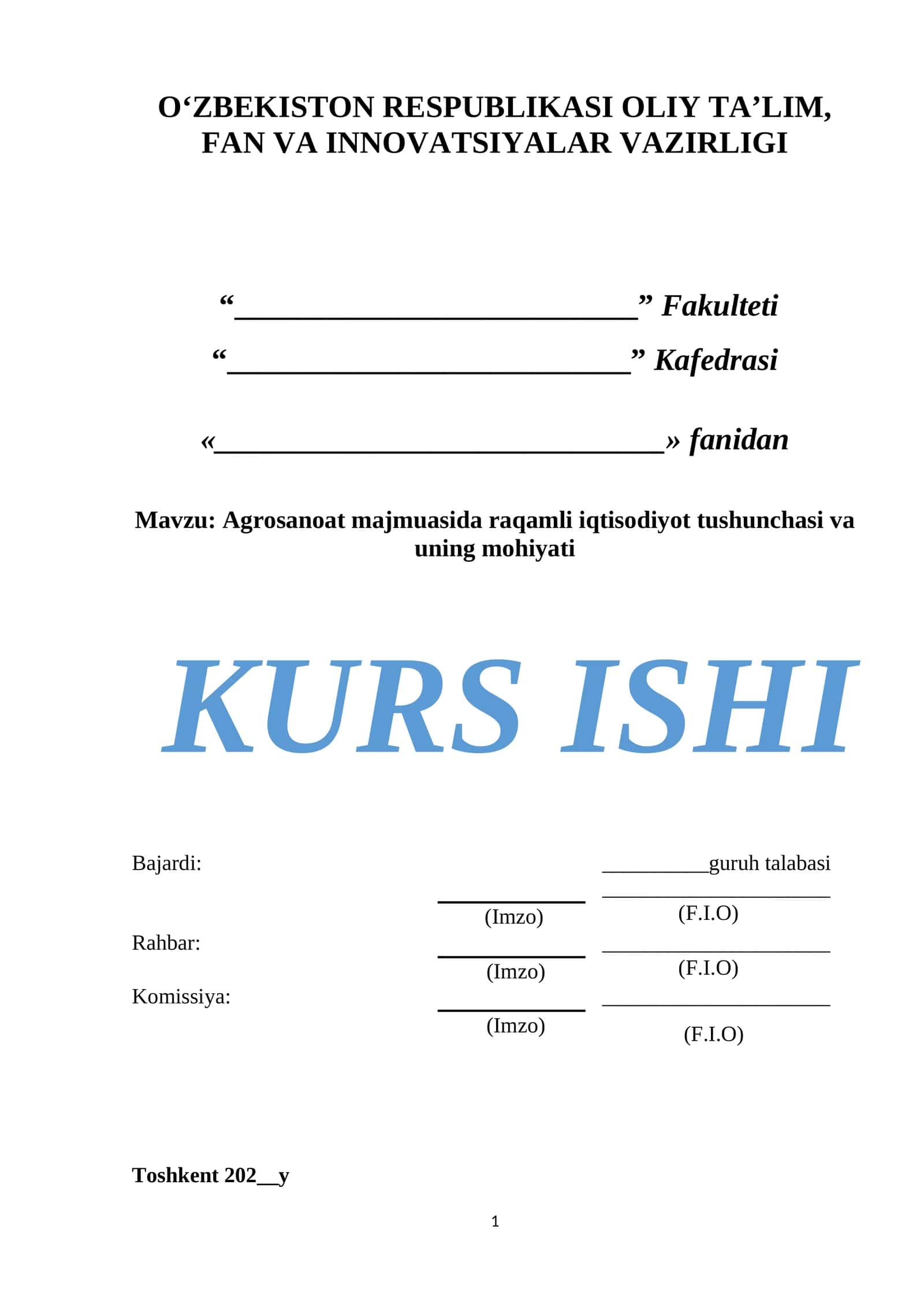 Agrosanoat majmuasida raqamli iqtisodiyot tushunchasi va uning mohiyati 1