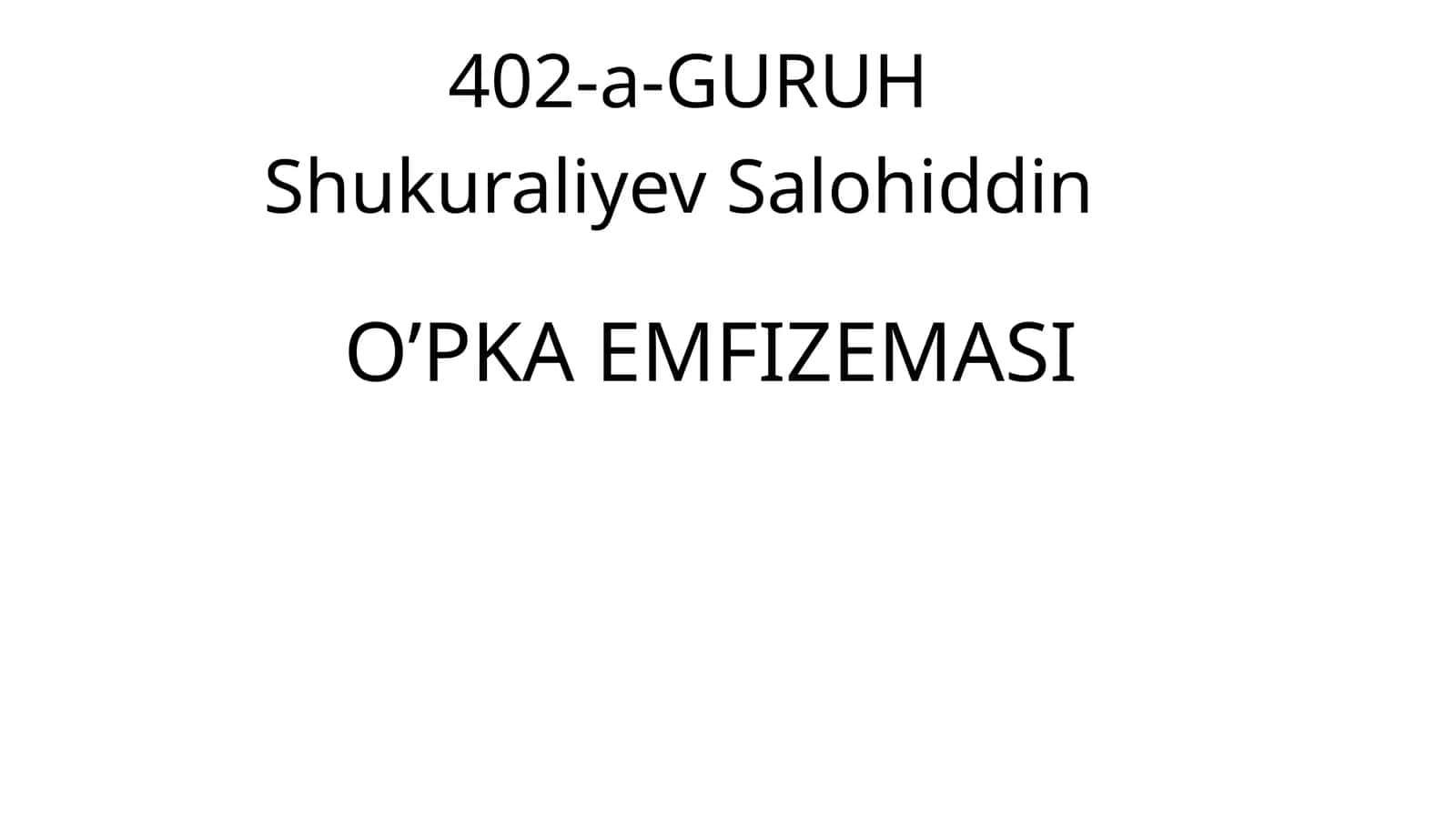 O’PKA EMFIZEMASI 1