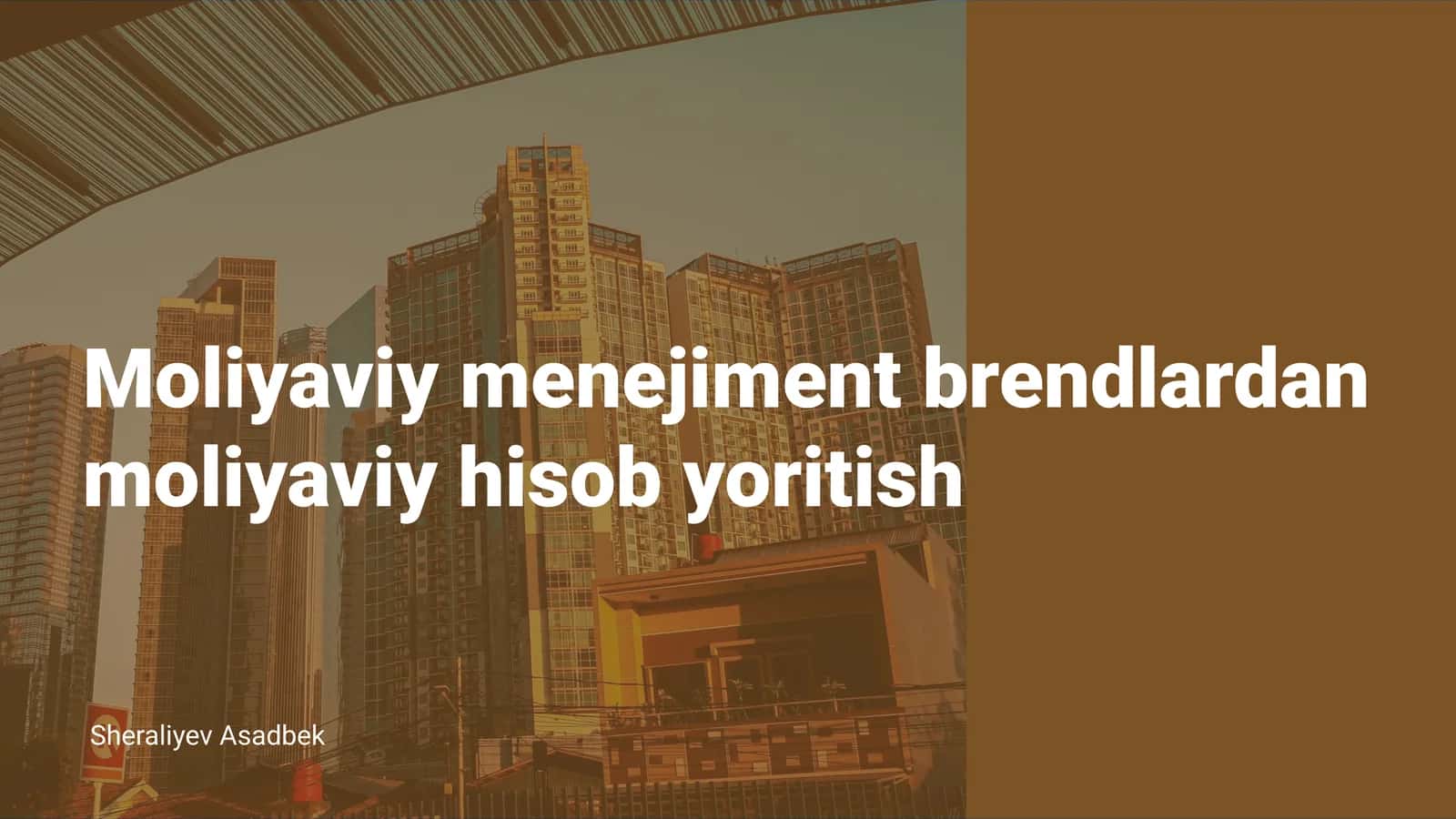 Brendning moliyaviy hisob yoritish strategiyalari 1