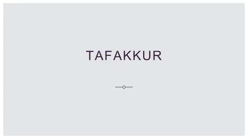 Tafakkur 1