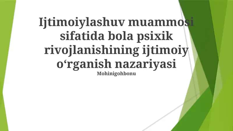 Ijtimoiy o'rganish nazariyasi bolalarni kuzatish va taqlid qilish 1