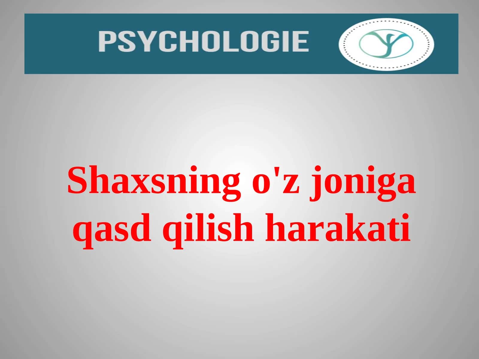 O'z joniga qasd qilish harakati 1