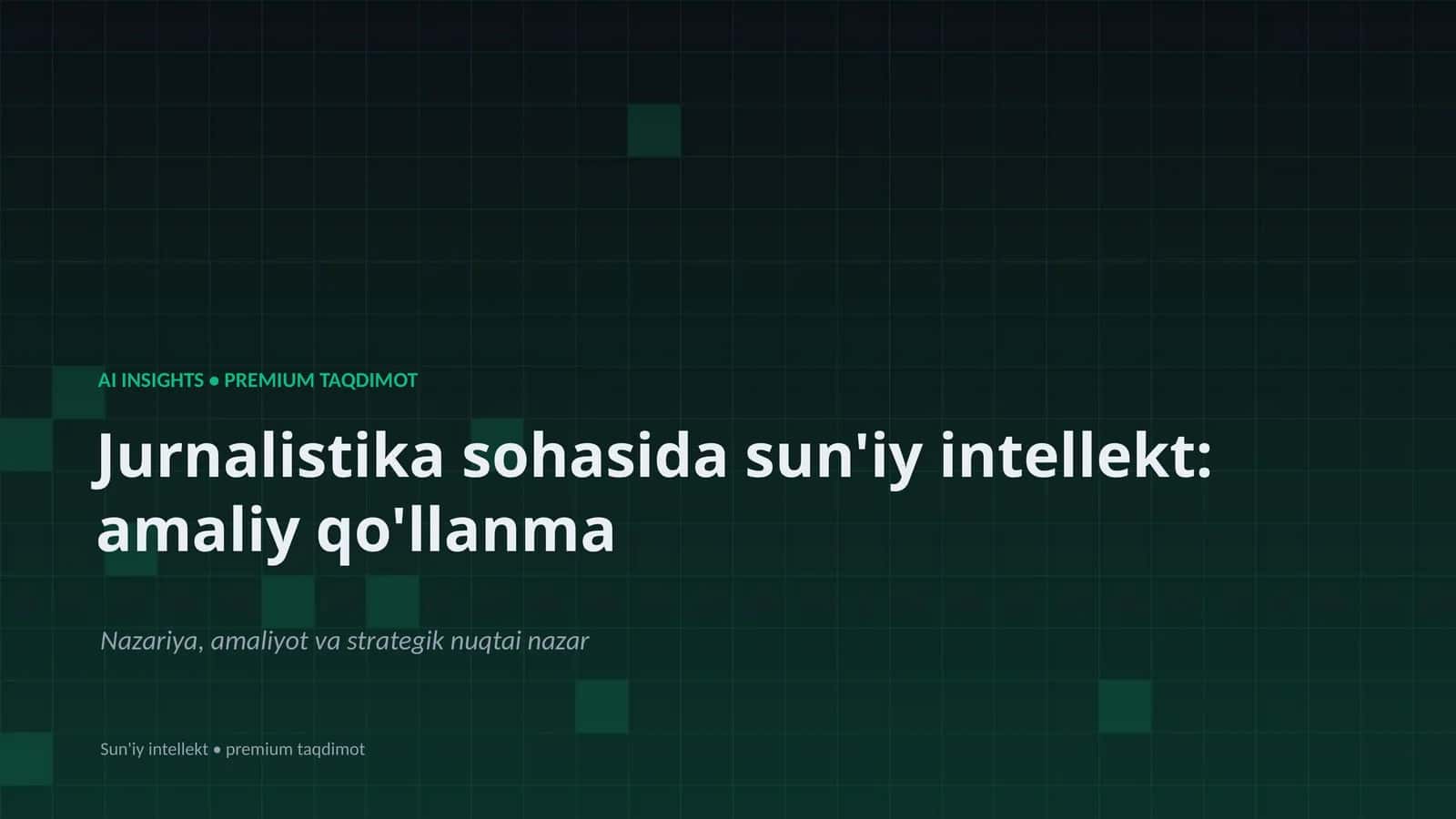 Sun'iy intellekt: amaliy qo'llanma 1