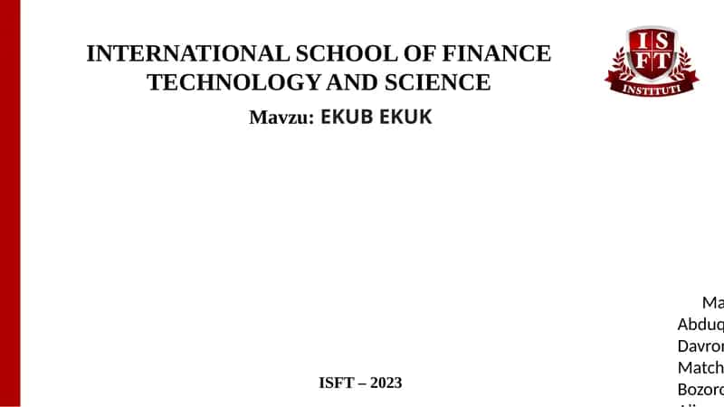 EKUB EKUK 1