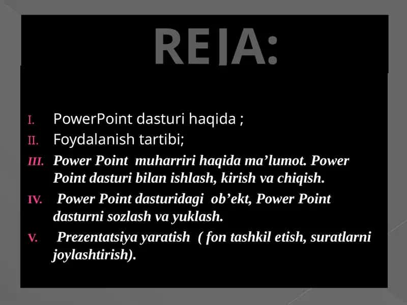 PowerPoint dasturi 1