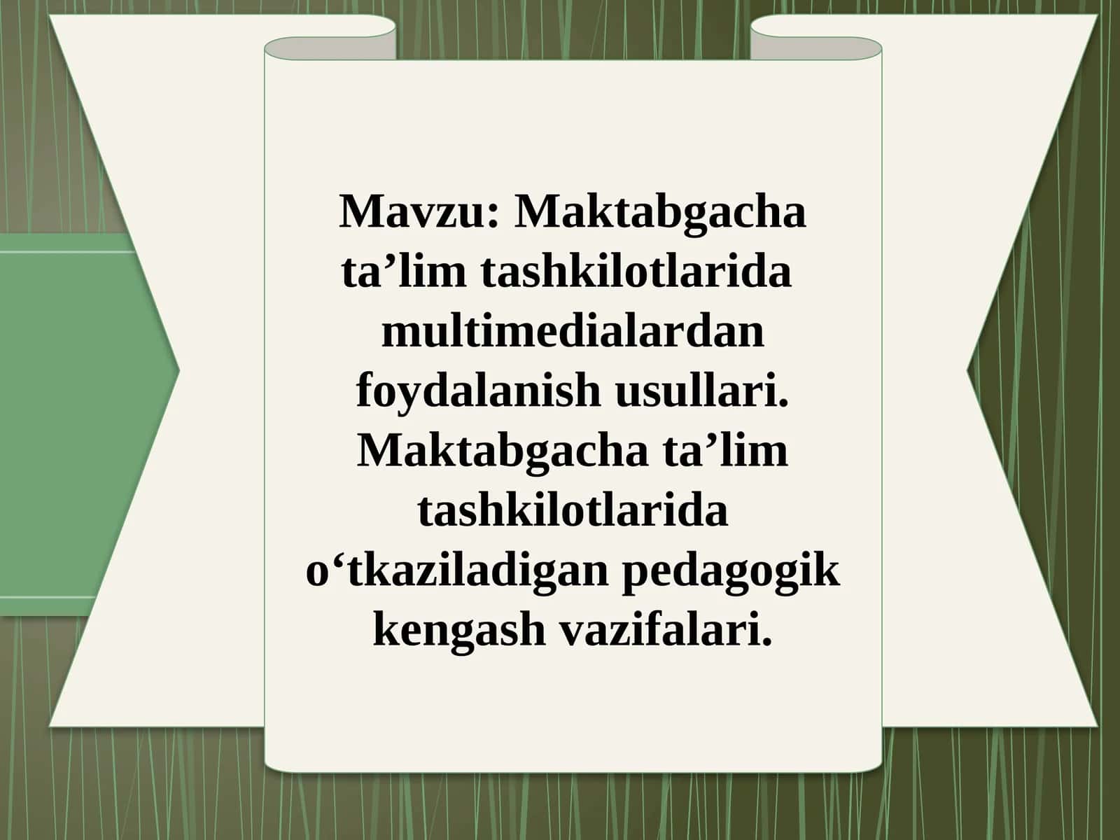 Maktabgacha ta’lim tashkilotlarida multimedialardan foydalanish usullari 1