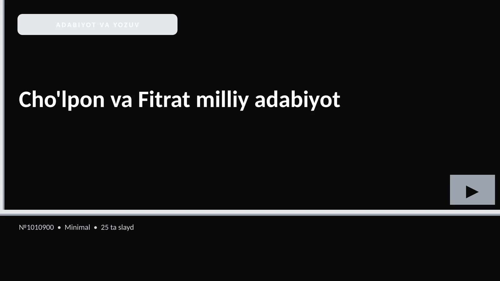 Cho'lpon va Fitrat milliy adabiyot 1