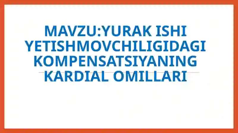Yurak ishi yetishmovchiligida kompensatsiya
