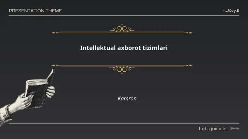 Bilimlarni ifodalash va mantiqiy vakillik usullari 1