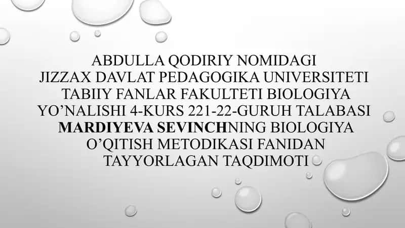 Tabiiy fanlarni o‘qitish va tashkil etish turlari 1