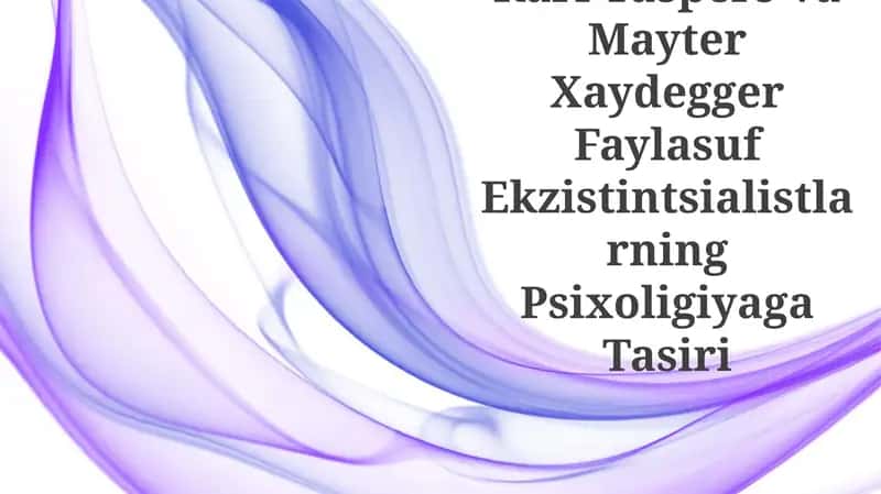 Karl Yaspers Va Mayter Xaydegger Faylasuf Ekzistintsialistlarning Psixoligiyaga Tasiri 1