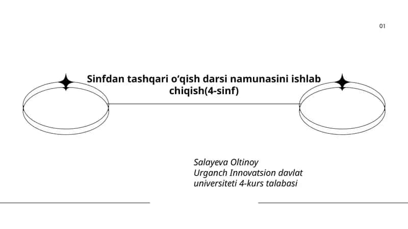 Sinfdan tashqari oʻqish darsi namunasini ishlab chiqish(4-sinf) 1