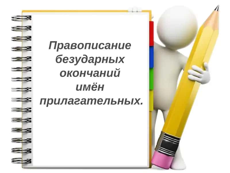 Правописание безударных окончаний имен прилагательных 1
