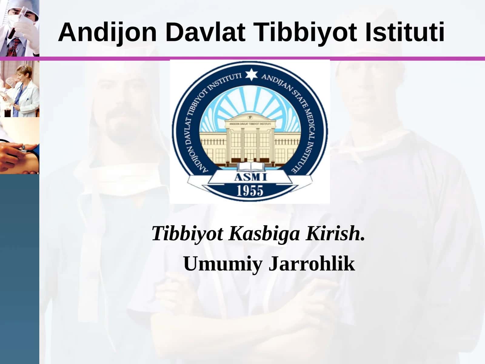 Umumiy Jarrohlik Operatsiyadan-keyingi Davr Asoratlarni Oldini Olish 1