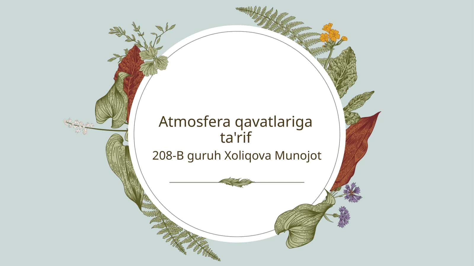 Atmosfera qavatlariga ta'rif 1