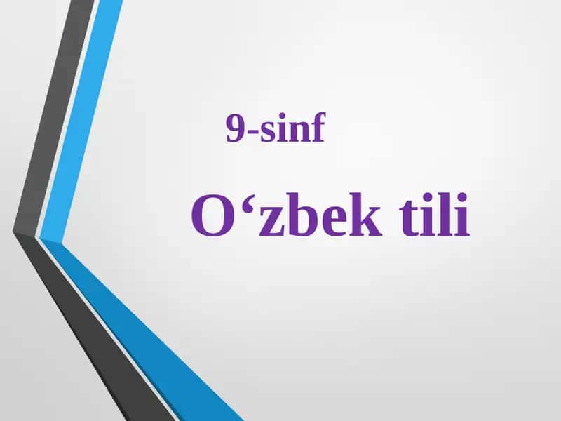 O‘zbektili 1