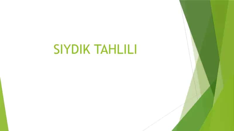 Siydik tahlili 1