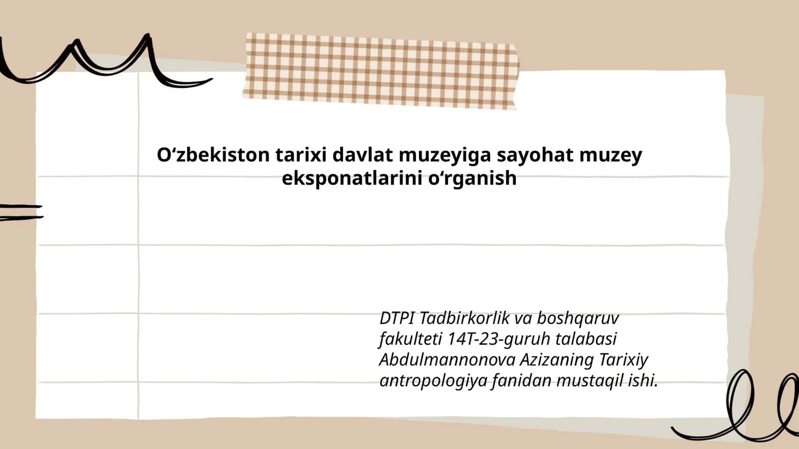 Tarixiy antropologiya fanidan mustaqil ish 1