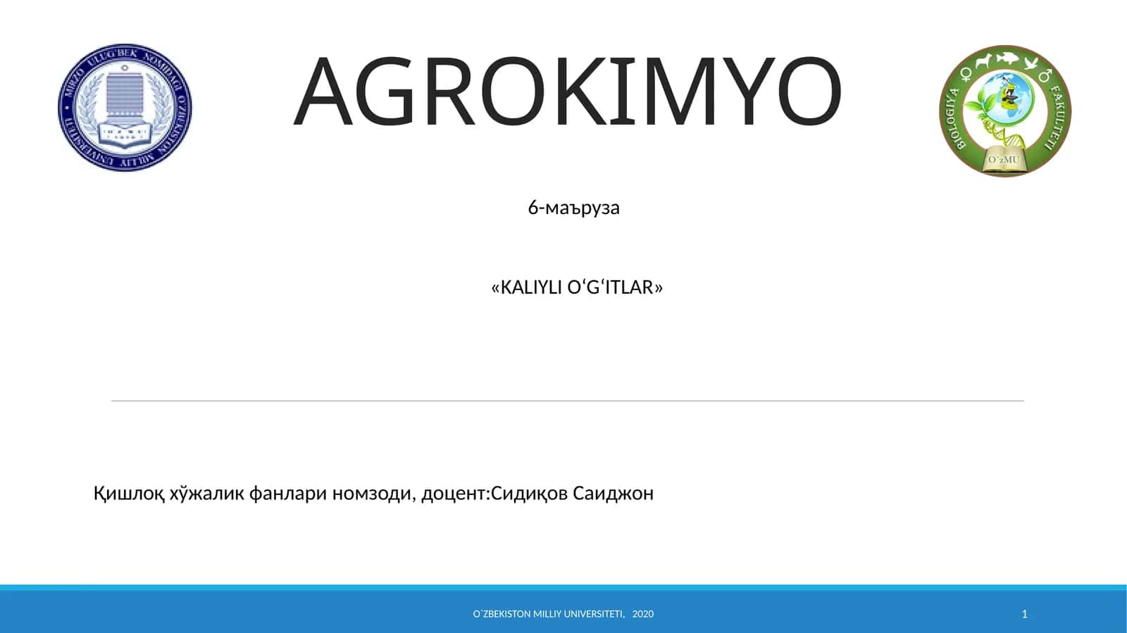 AGROKIMYO 1