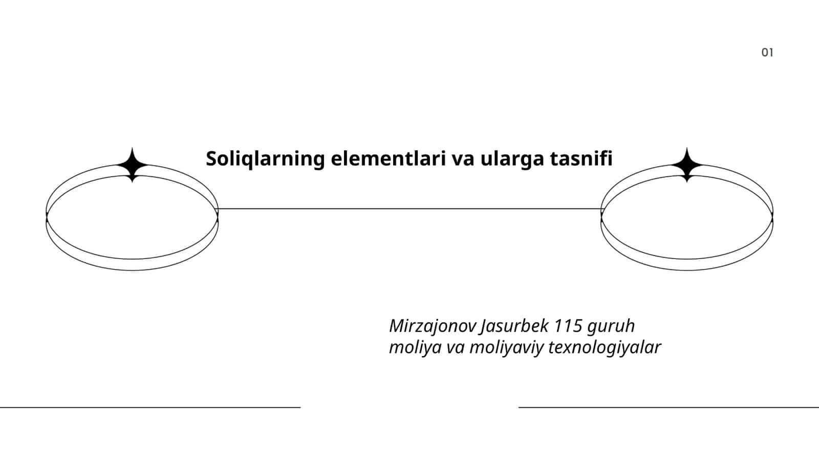 Soliqlarning elementlari va ularga tasnifi 1