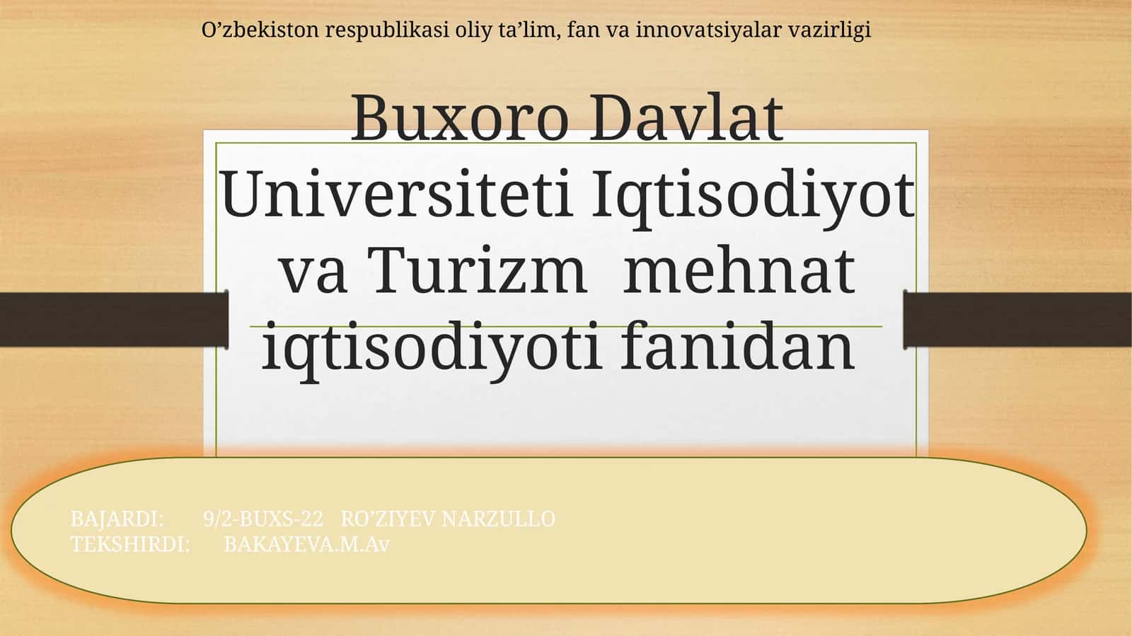MEHNAT IQTISODIYOTI FANINING MOHIYATI VA UNING TARKIBIY YO’NALISHLARI 1