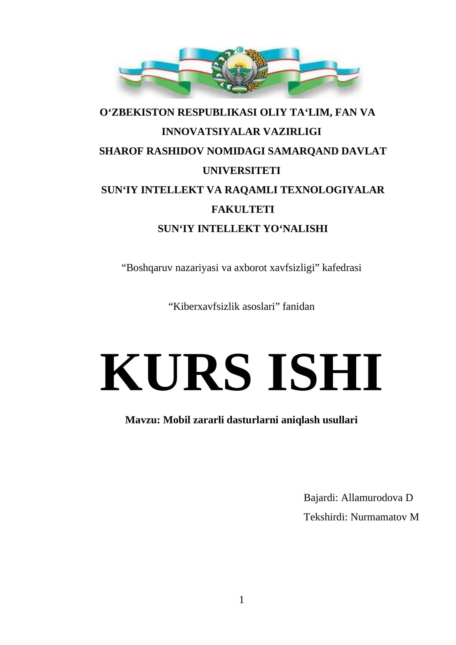 Mobil zararli dasturlarni aniqlash usullari 1