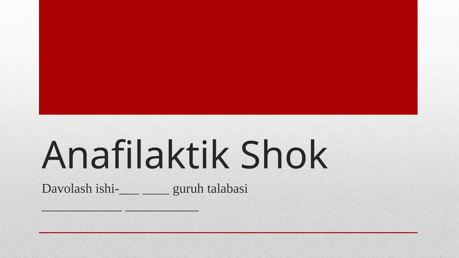 AnafilaktikShok 1