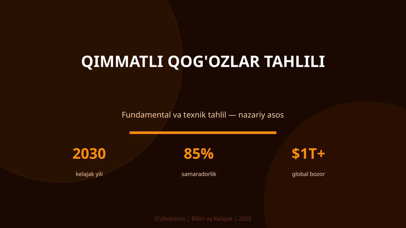 QIMMATLI QOG'OZLAR TAHLILI 1
