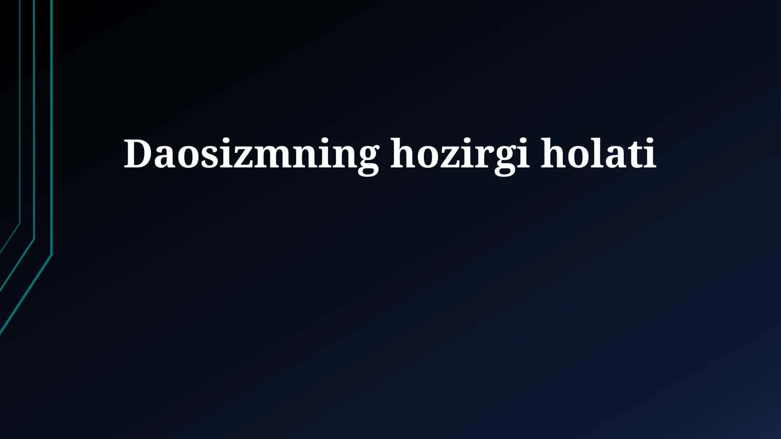 Daosizmning hozirgi holati 1