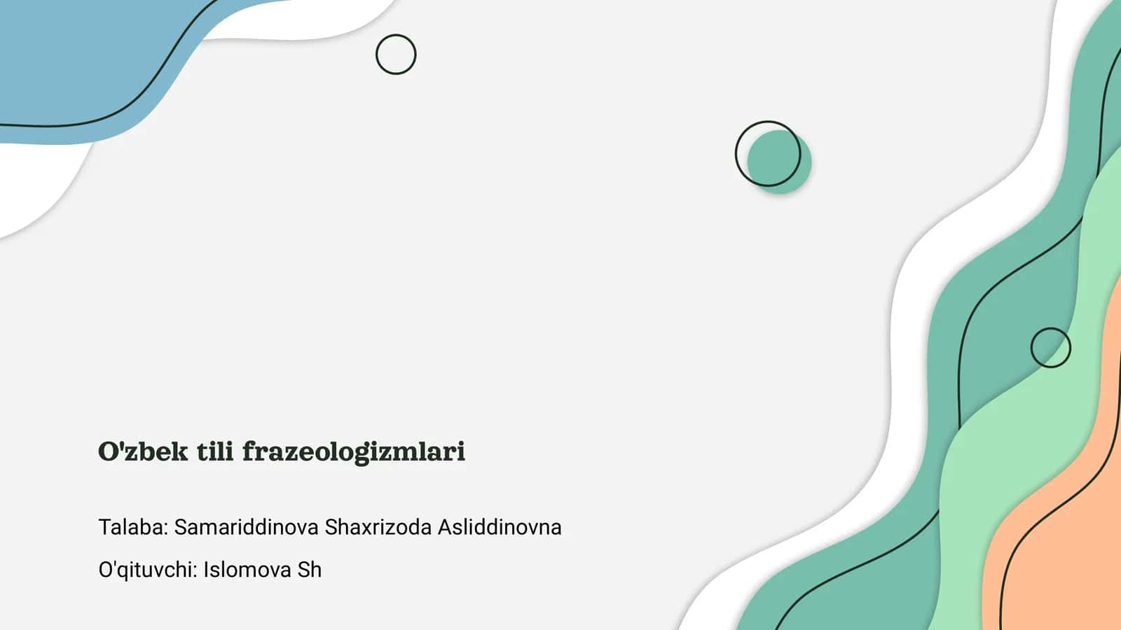 O'zbek tili frazeologizmlari 1
