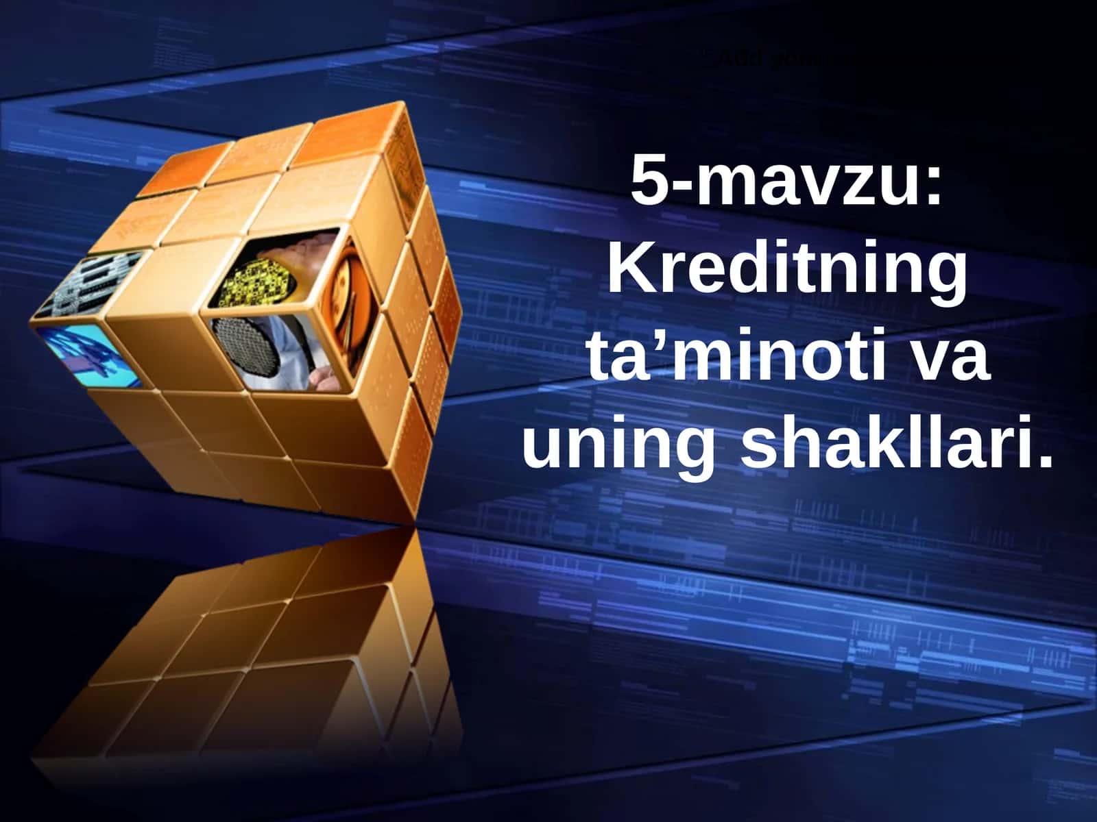 Kreditning ta’minoti va uning shakllari 1