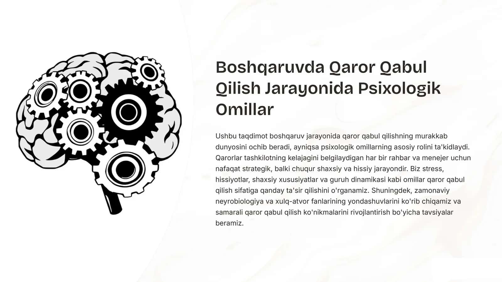 Boshqaruvda Qaror Qabul Qilish Jarayonida Psixologik Omillar 1