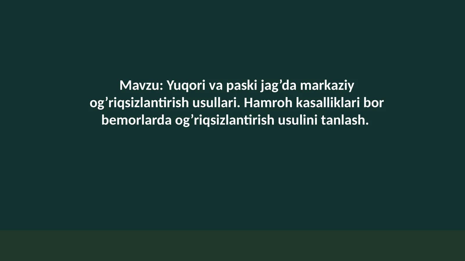 yuqori va pastki tishlarda og’riqsizlantirish usullari 1