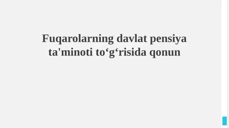 Davlat pensiya ta'minoti 1