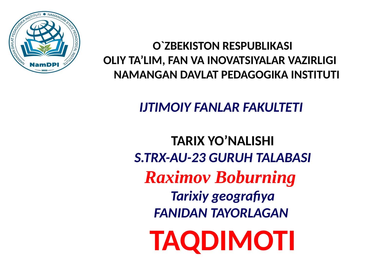 Arablarning oʻrta Osiyoni istilo qilish tarixiy geografik xaritasi 1