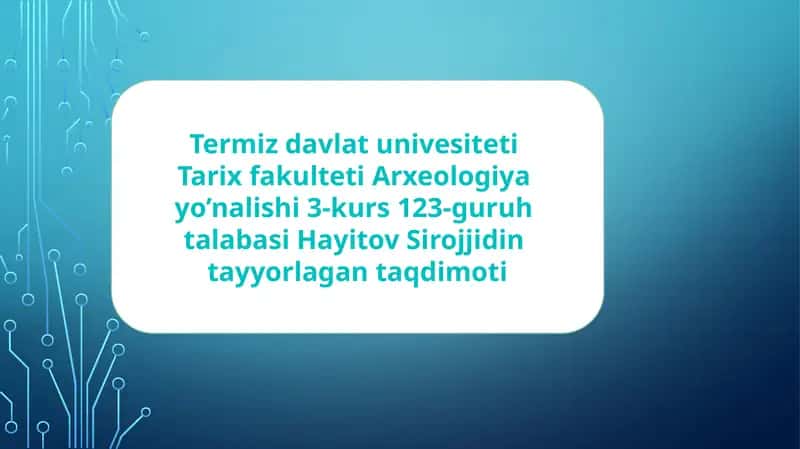 Tumanlar haqida 1