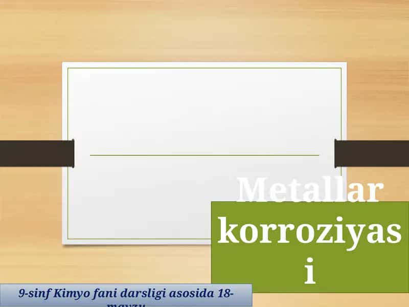 Metallarkorroziyasi 1