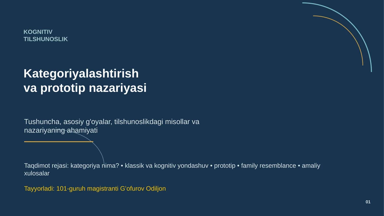 KOGNITIV TILSHUNOSLIK 1