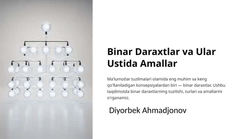 Binar Daraxtlar va Ular Ustida Amallar 1