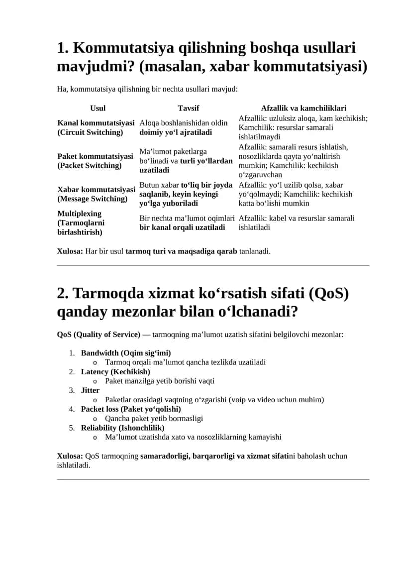Kommutatsiya qilishning boshqa usullari 1