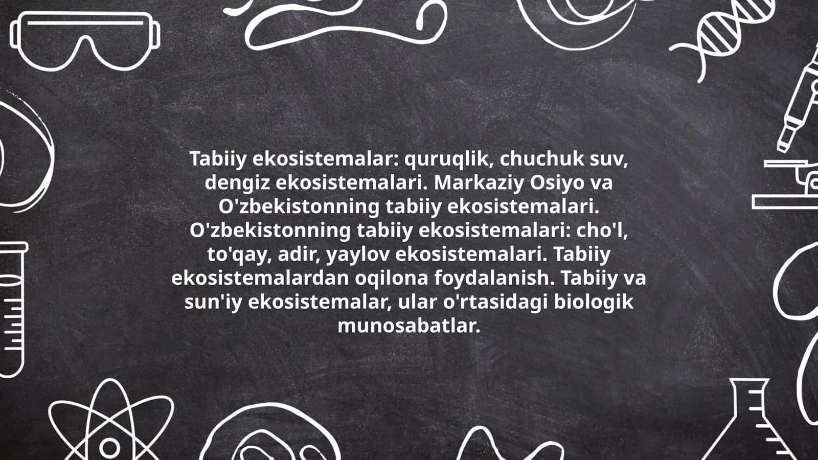 Tabiiy ekosistemalar 1